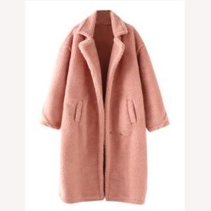 Goodnight Macaroon Alexus Pink Lapels Teddy Coat